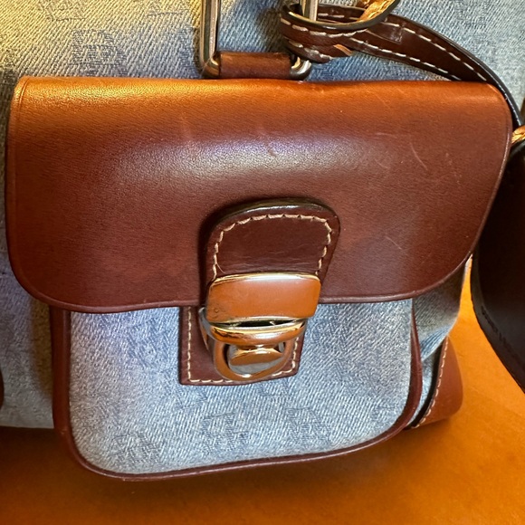 Dooney & Bourke Denim & Leather Satchel. EUC. - Picture 3 of 8